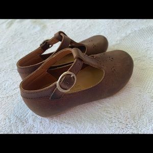 ADELISA & CO. Espresso Catarina Leather Mary Janes Toddler Girls 23/7